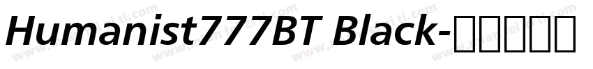 Humanist777BT Black字体转换